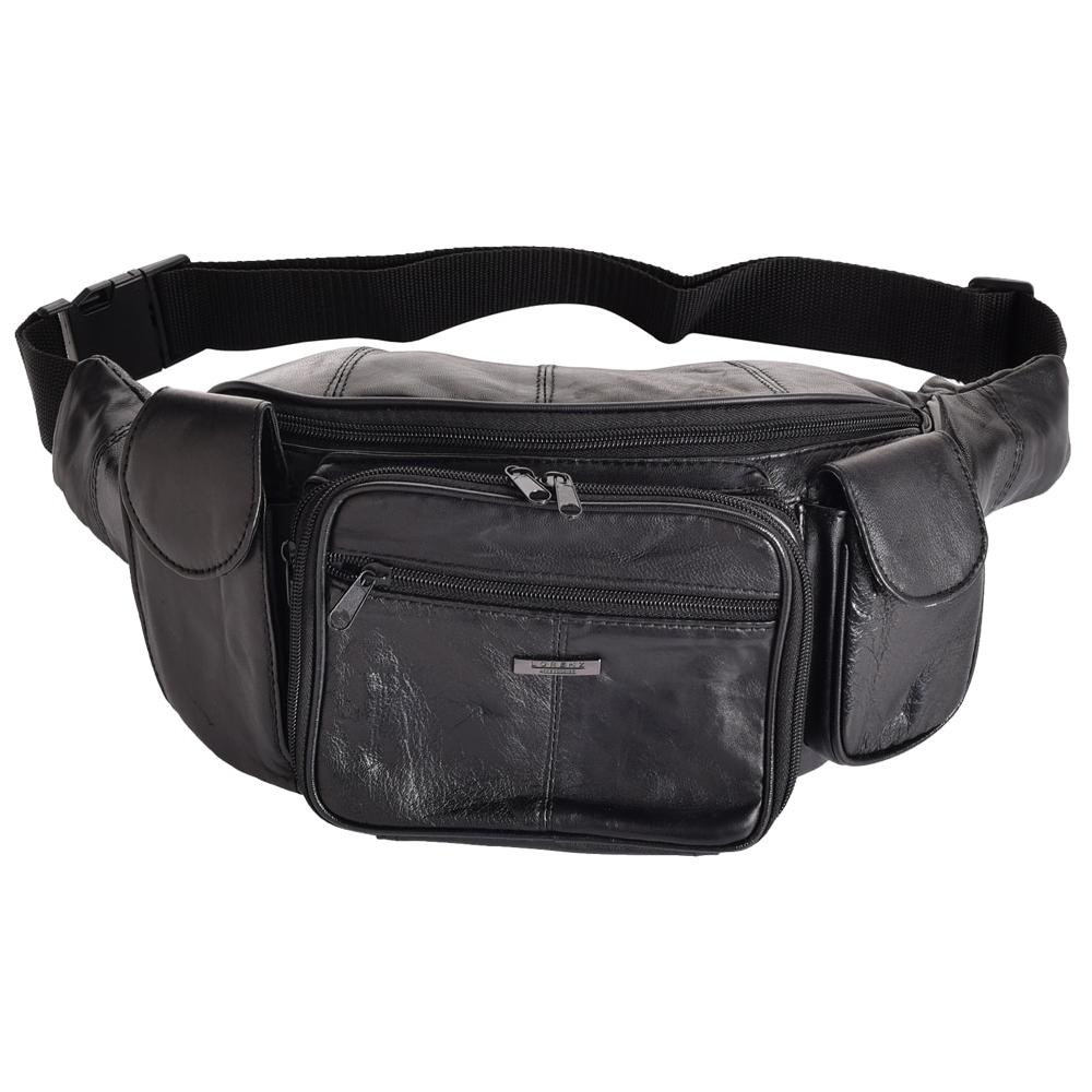 lambland Large Leather Organiser Bum Bag