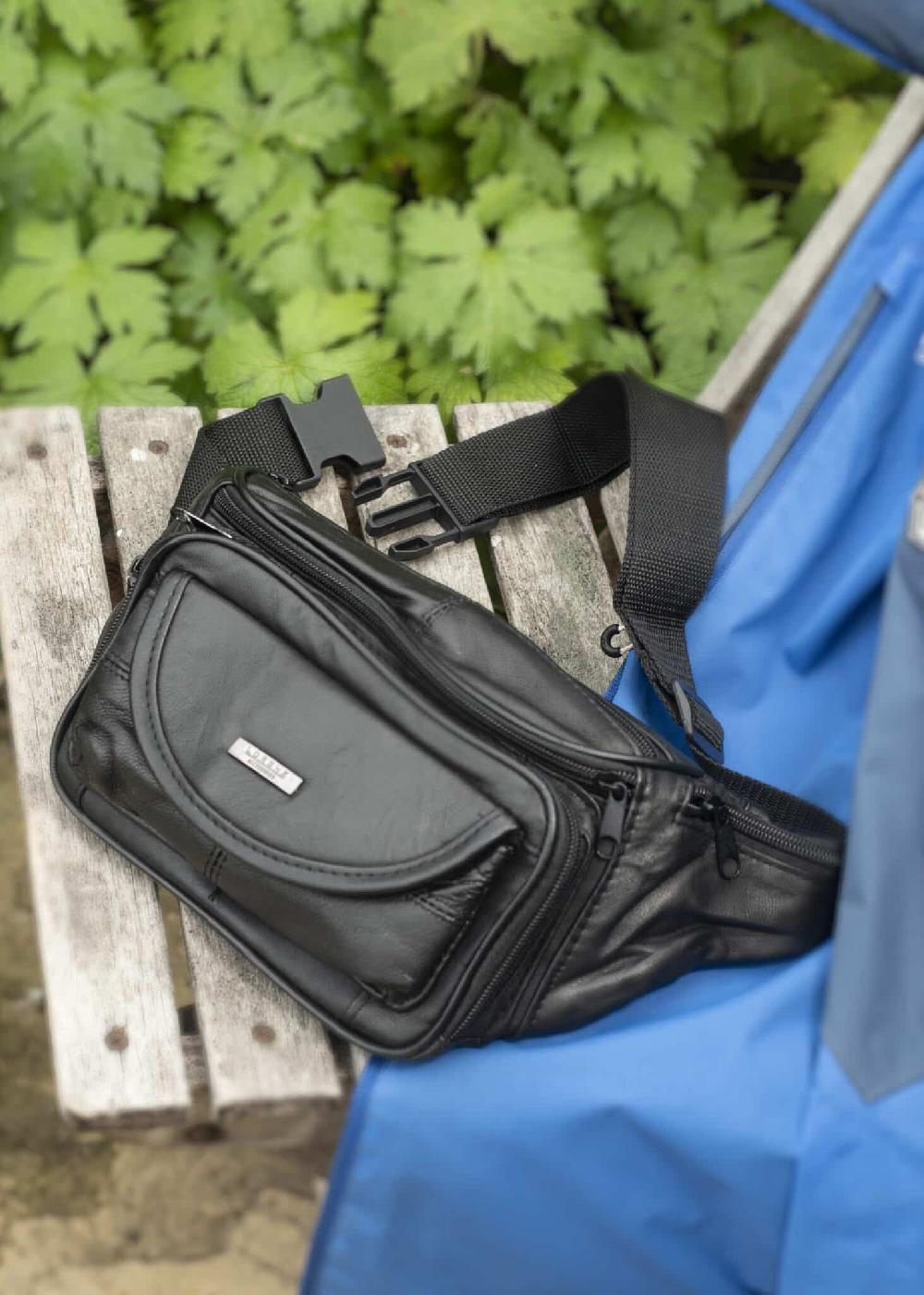 lambland Large Multi Zip Leather Bum Bag