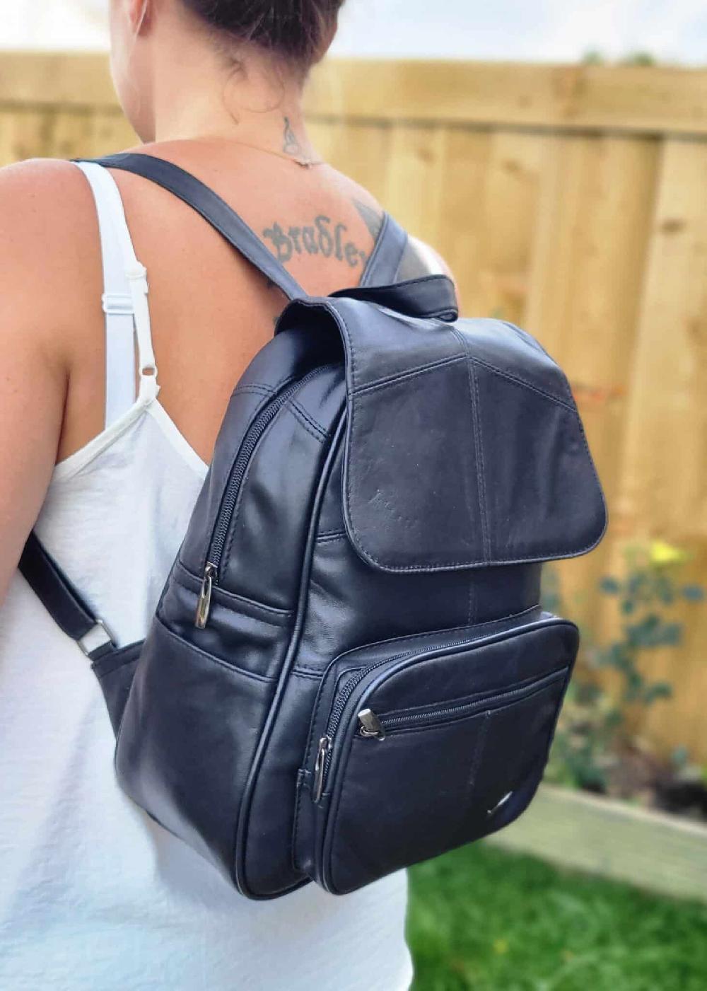 lambland Large Soft Nappa Leather Backpack