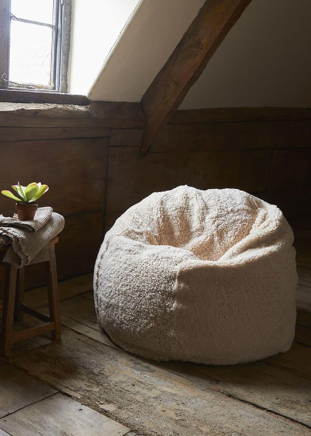 lambland Large Swedish Sheepskin Bean Bag