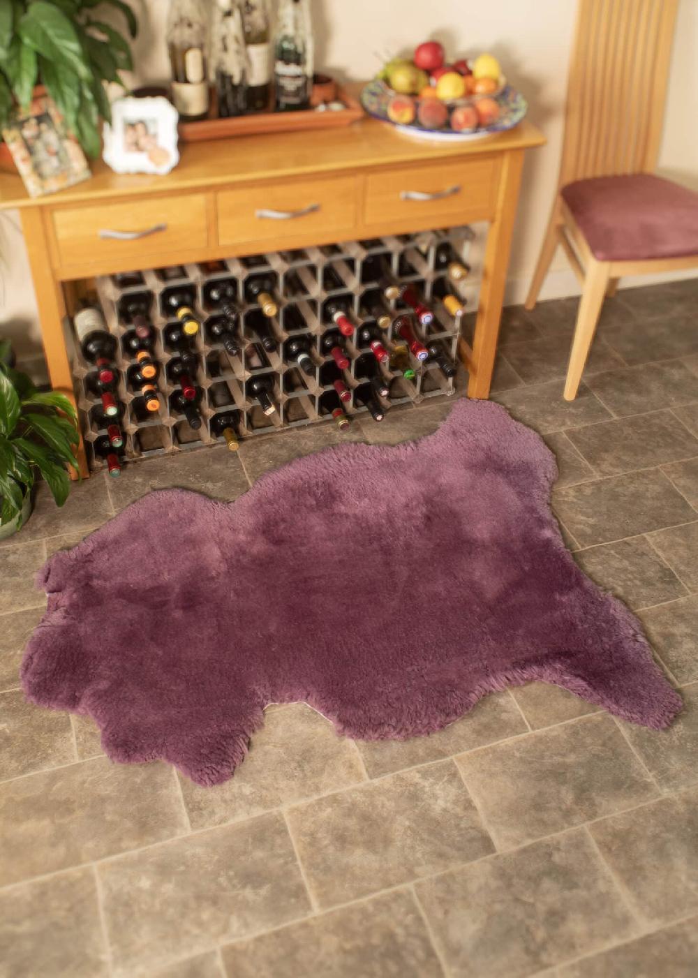 lambland Mauve North American Untrimmed Sheepskin