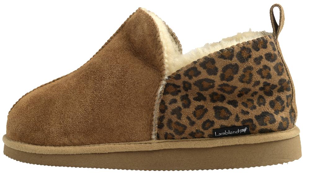 Lambland Maya – Leopard Print Sheepskin Booties