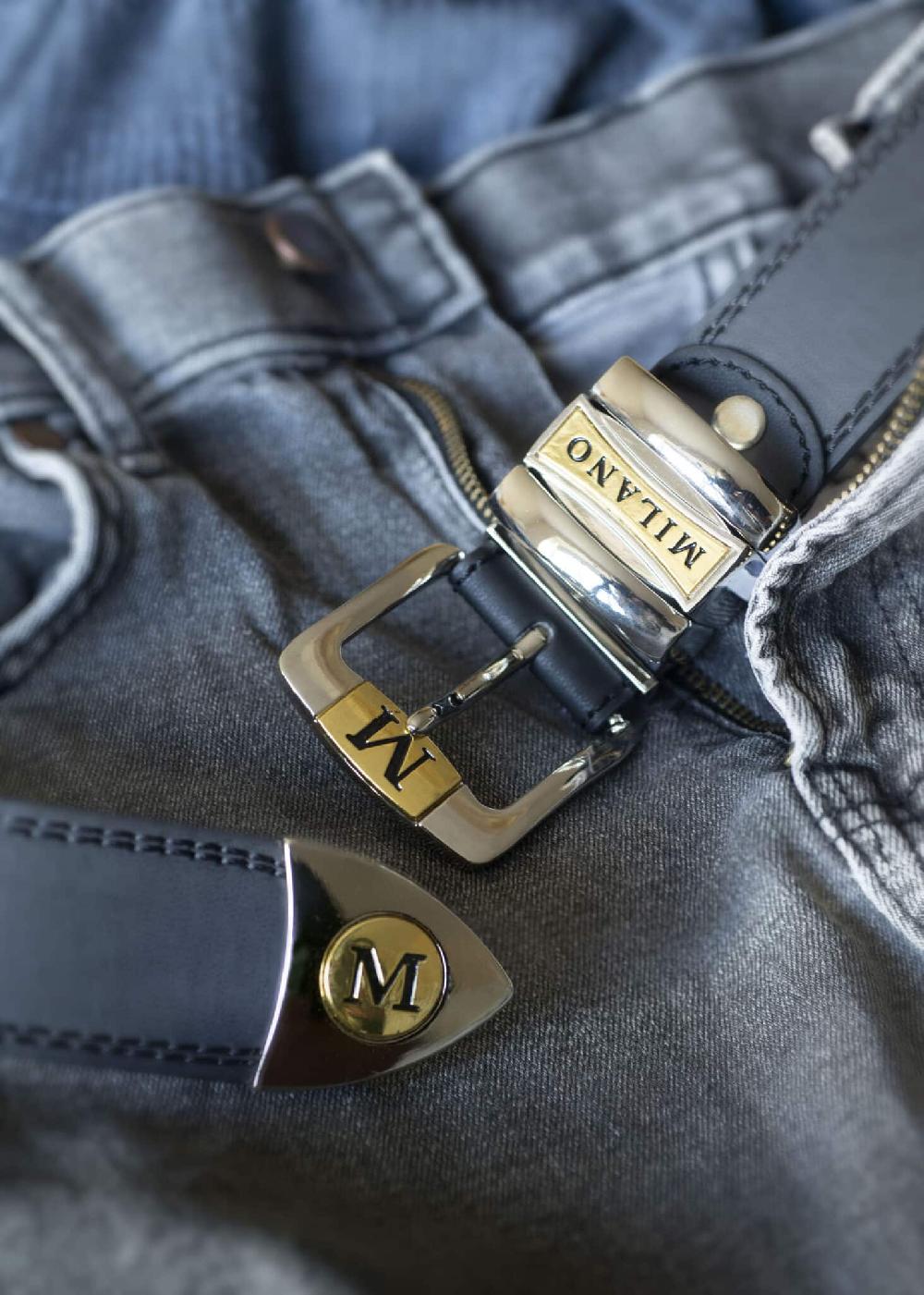 lambland Men’s 35mm Leather Backed Chunky Belt