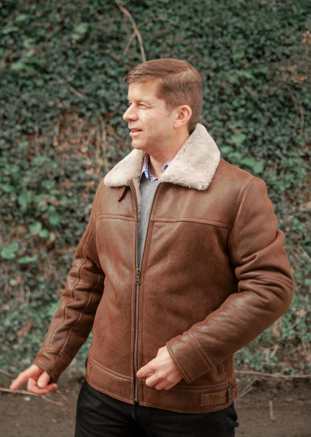 lambland Men’s Aviator Finished Flying Jacket