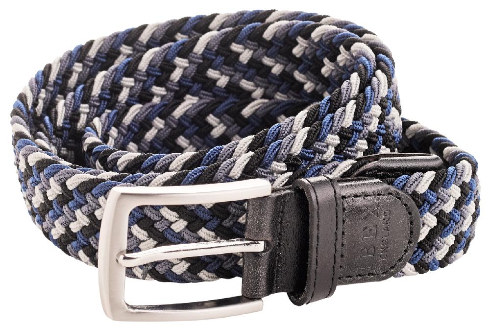 Lambland Men’s Leather & Elastic Woven Belt