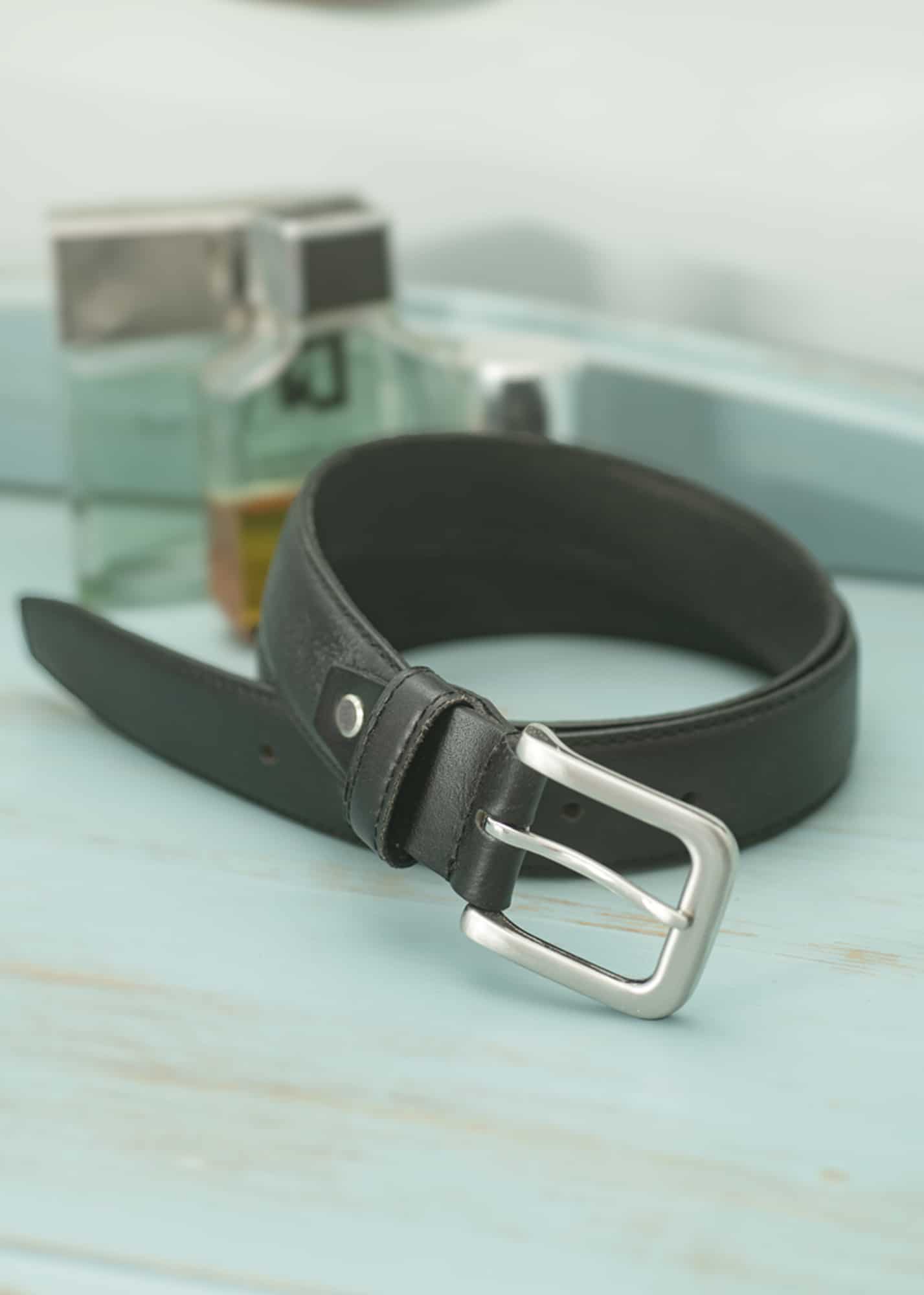 lambland Men’s Luxury Leather Stitched Belt