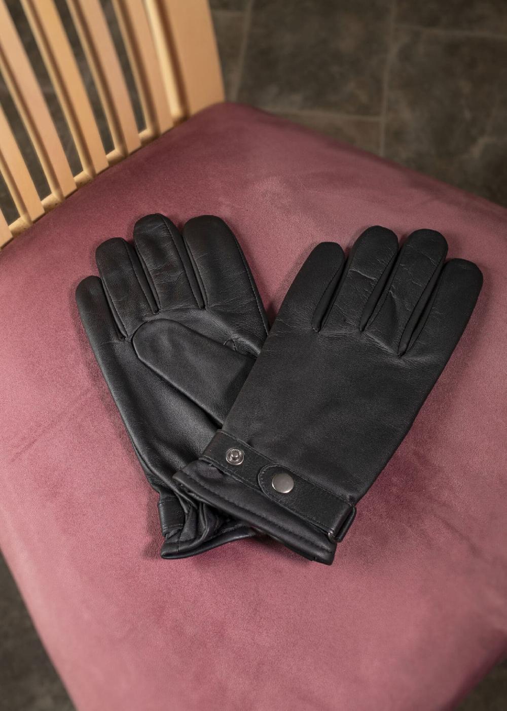 lambland Men’s Premium Leather Biker Style Gloves