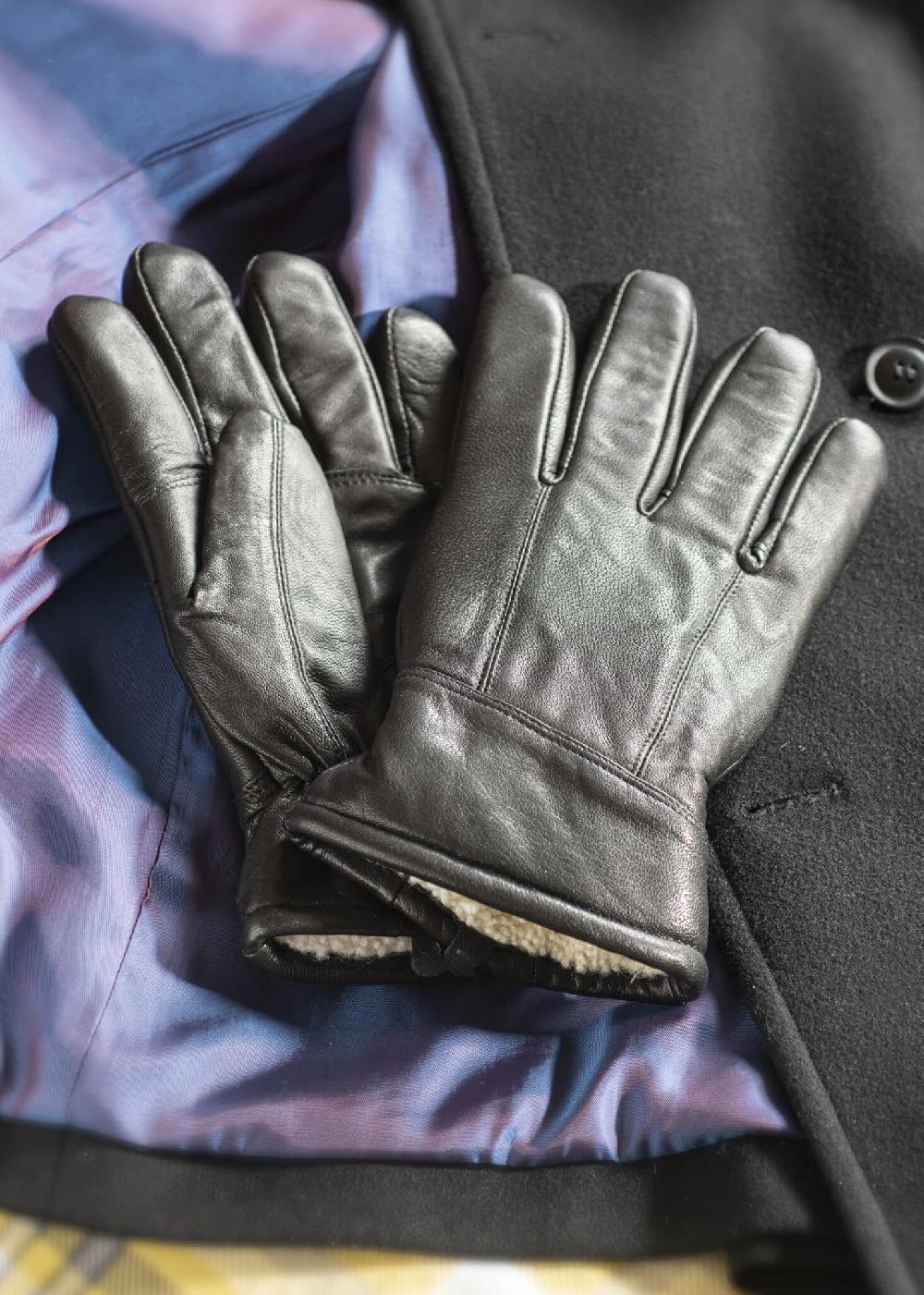 lambland Men’s Sheepskin Lined Leather Gloves