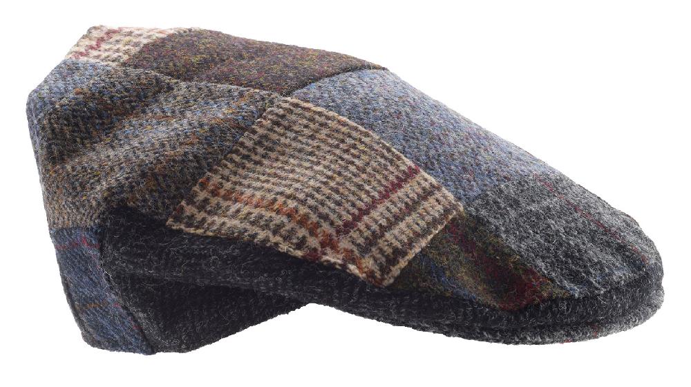 Lambland Men’s Traditional Patch Wool Tweed Cap