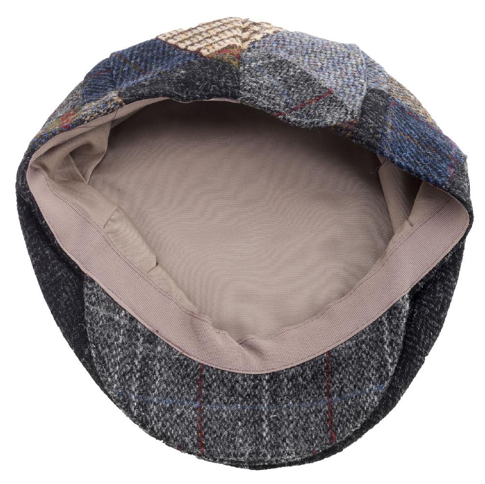 Lambland Men’s Traditional Patch Wool Tweed Cap