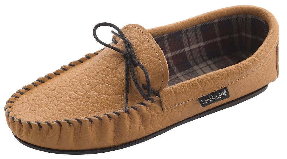 Lambland Oscar – Fabric Lined Leather Moccasins