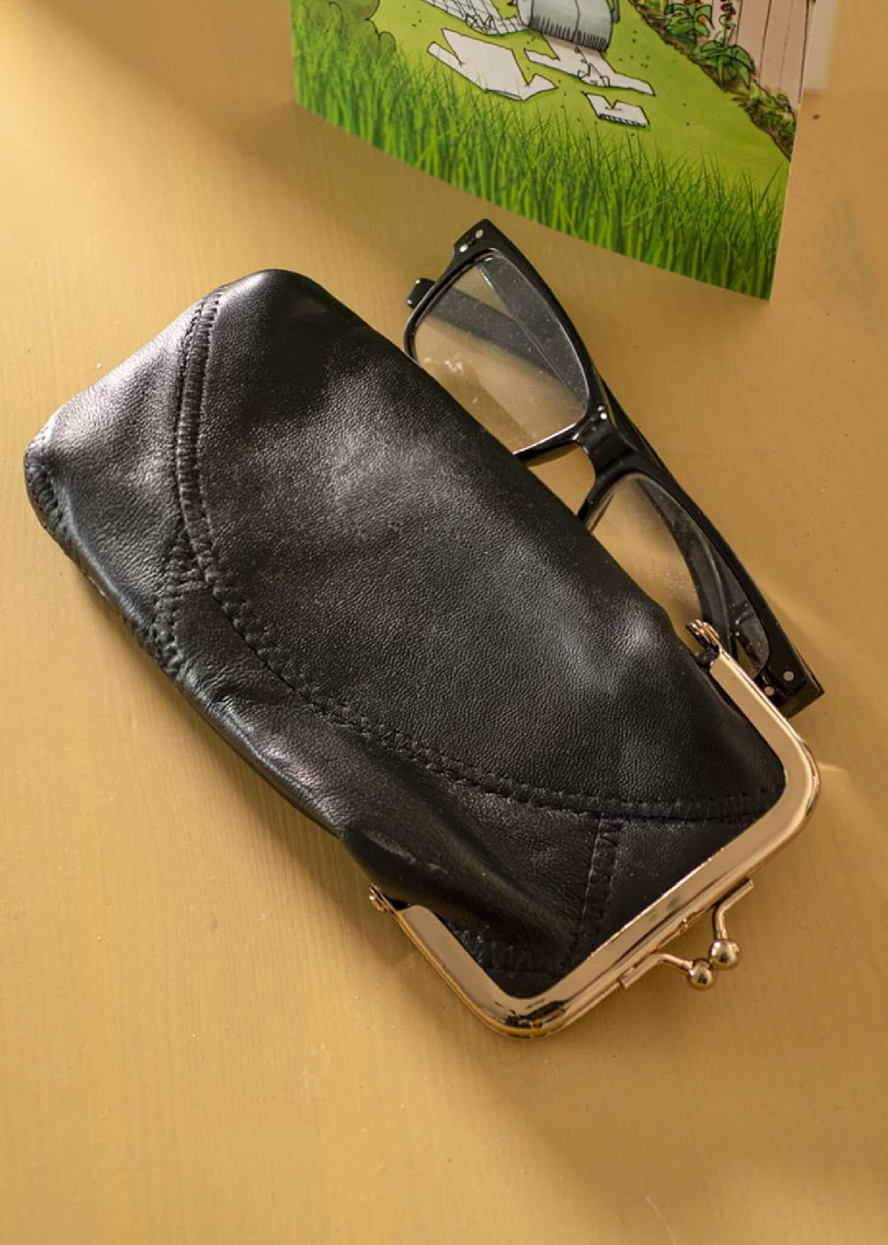 lambland Patchwork Leather Twist Top Glasses Case