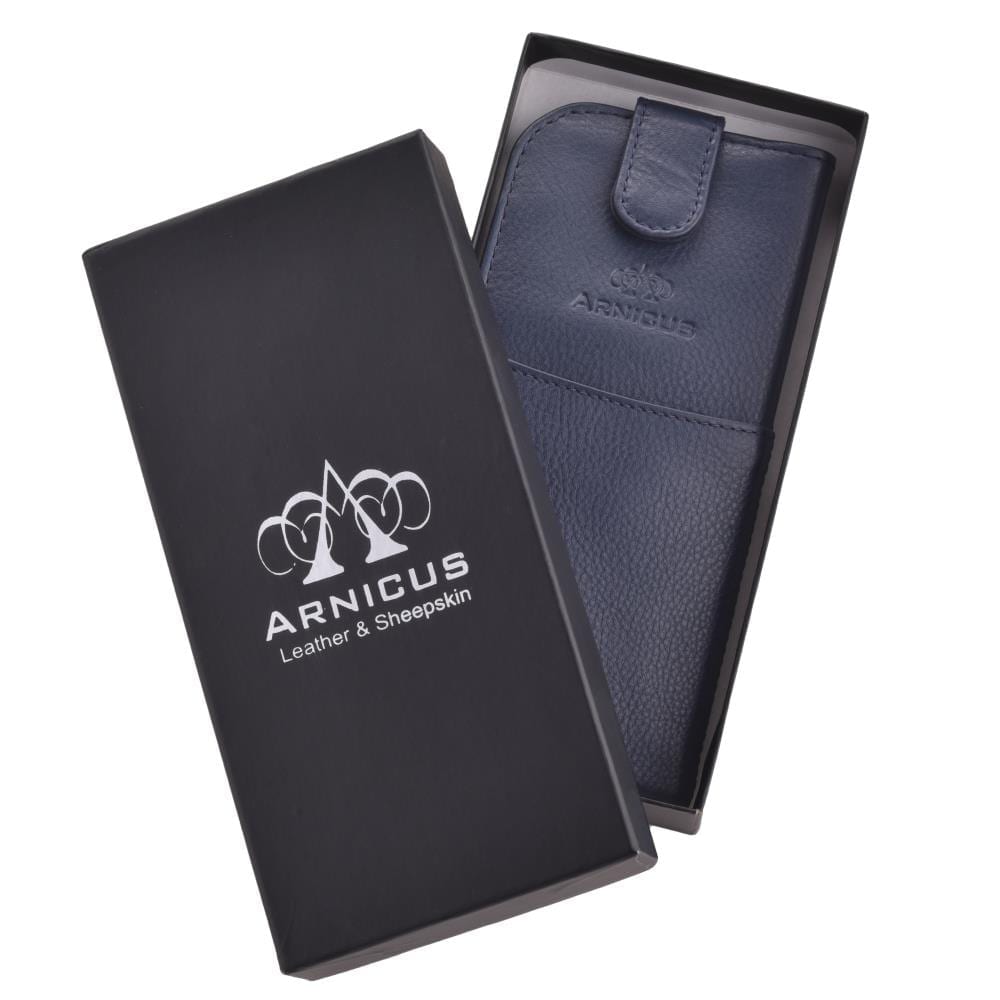 Lambland Real Leather Popper Fastened Glasses Case