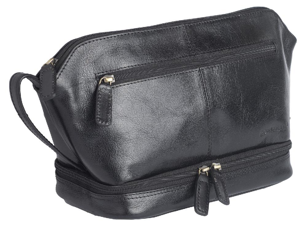 Lambland Real Premium Leather Zipped Toiletry Bag