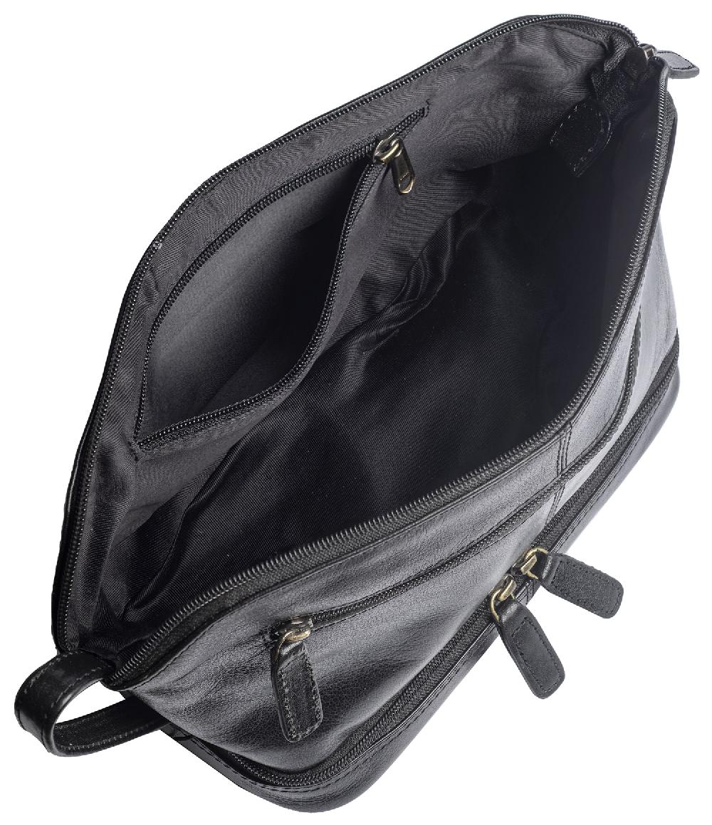 Lambland Real Premium Leather Zipped Toiletry Bag