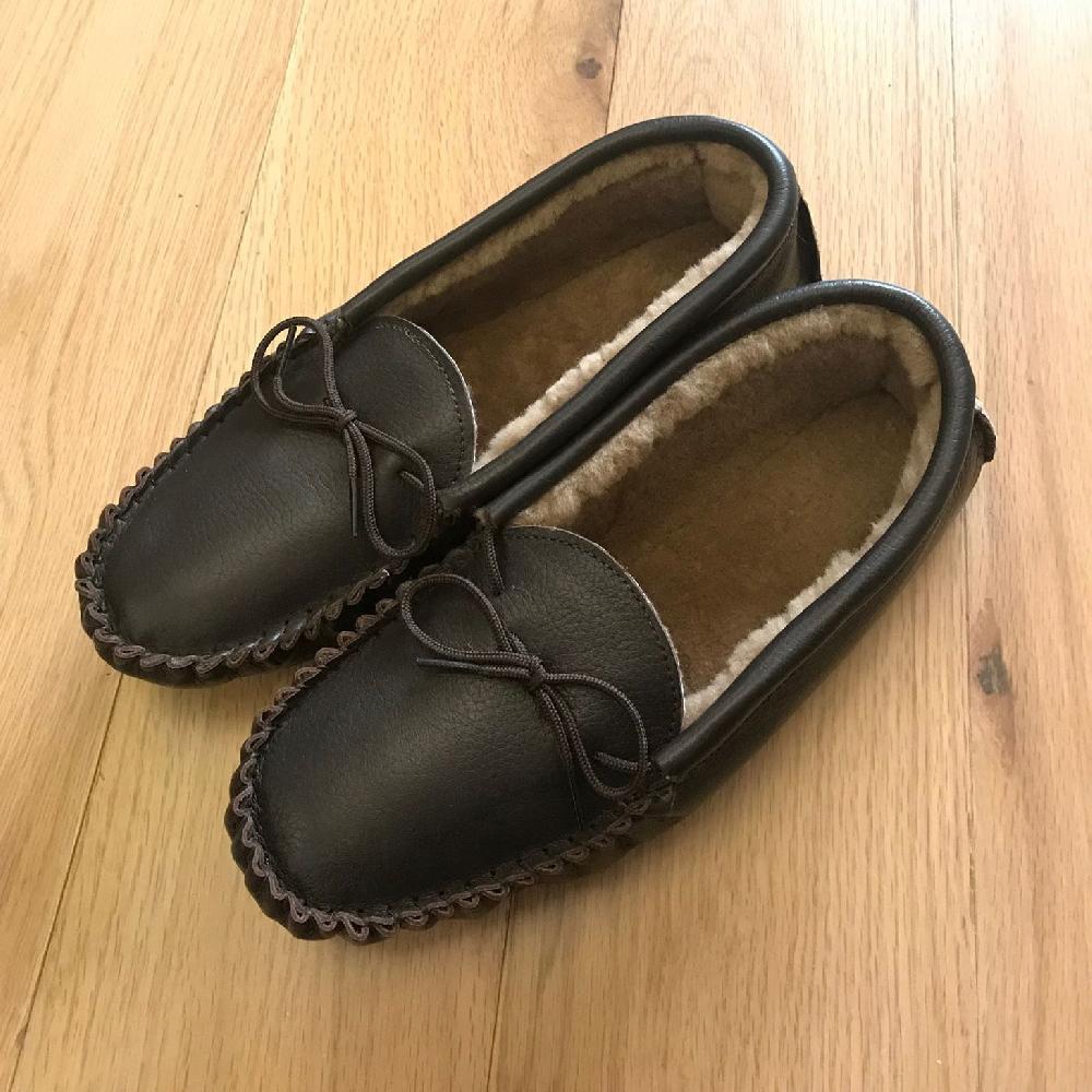 Lambland Reese – Leather & Sheepskin Moccasins