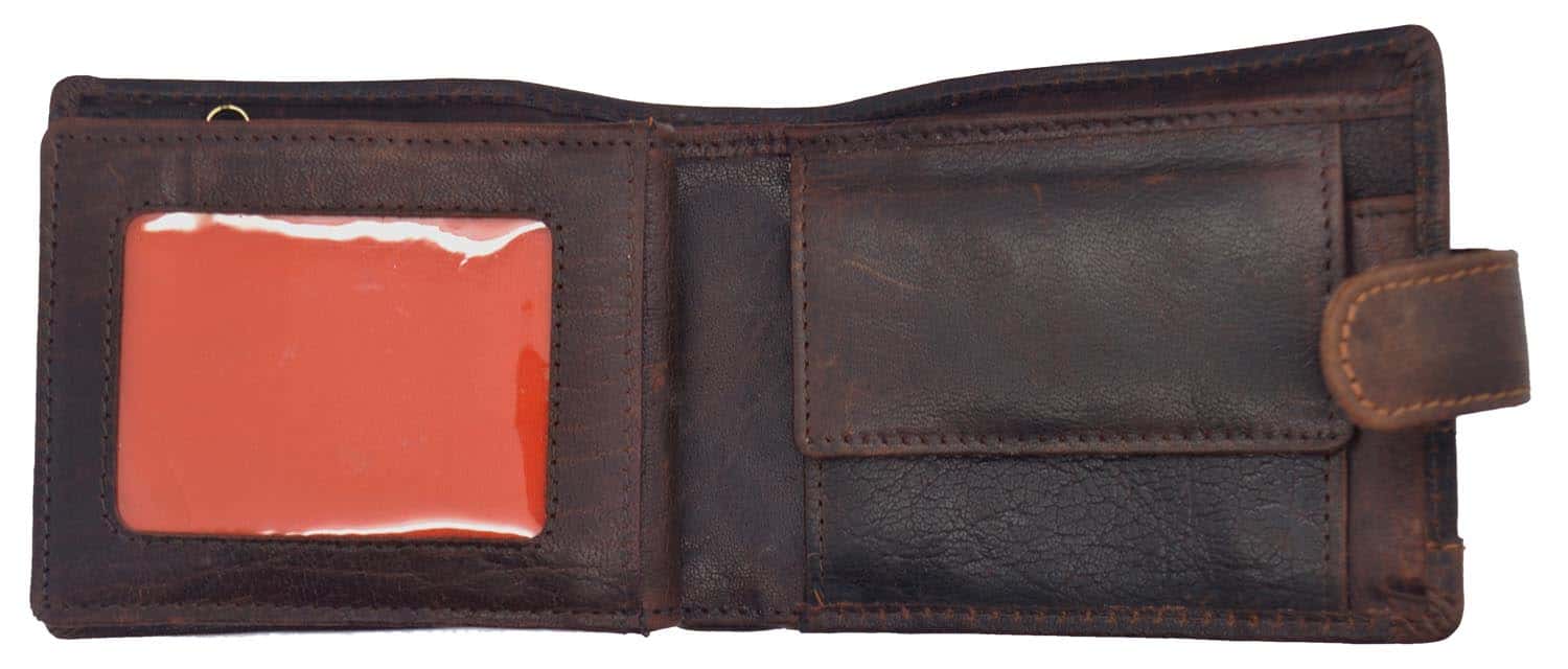 Lambland Rustic Buffalo Leather Flip Out Wallet