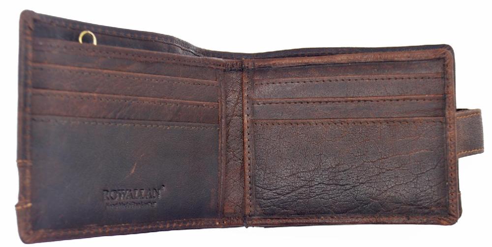 Lambland Rustic Buffalo Leather Flip Out Wallet