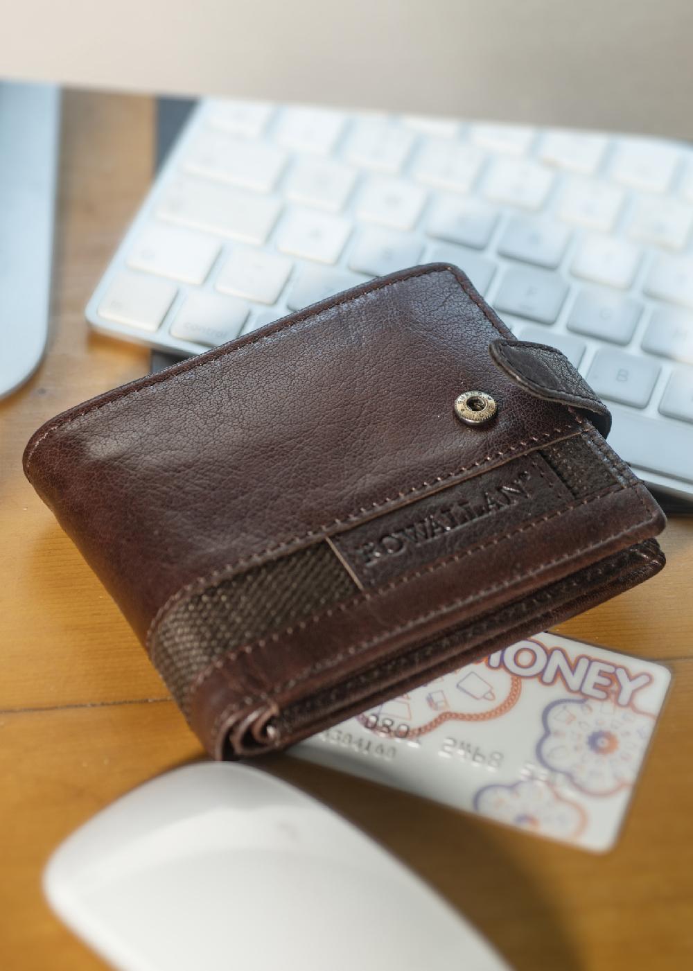 lambland Rustic Buffalo Leather Flip Out Wallet