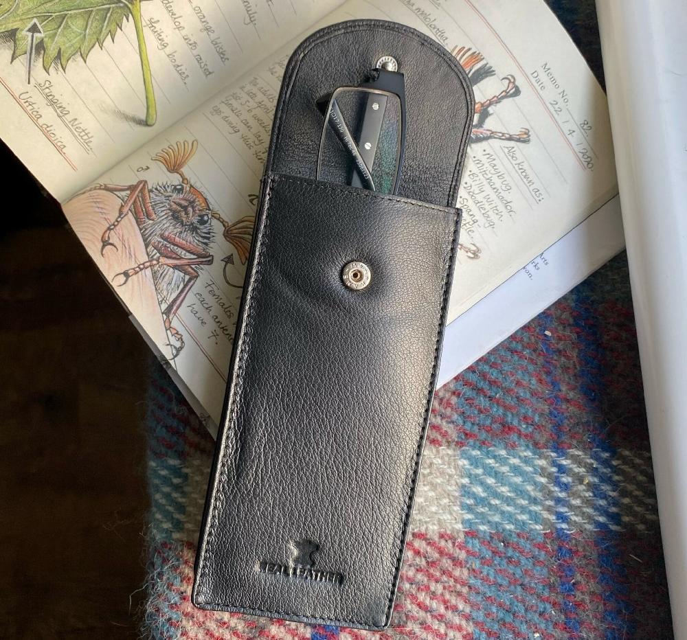 Lambland Smooth Leather Double Sided Glasses Case