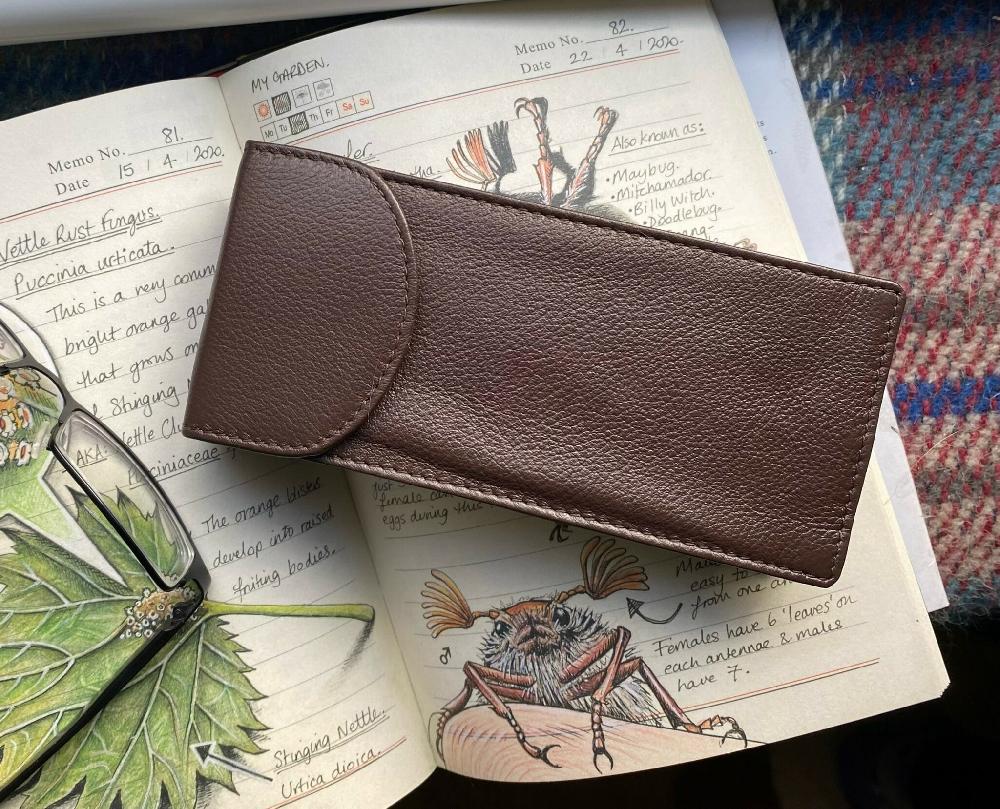 Lambland Smooth Leather Double Sided Glasses Case