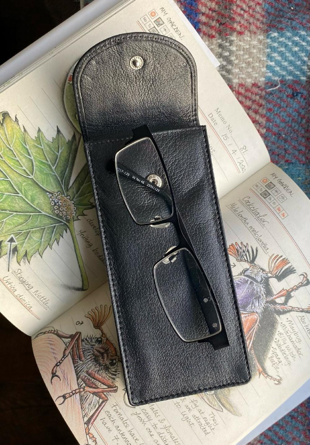 lambland Smooth Leather Double Sided Glasses Case