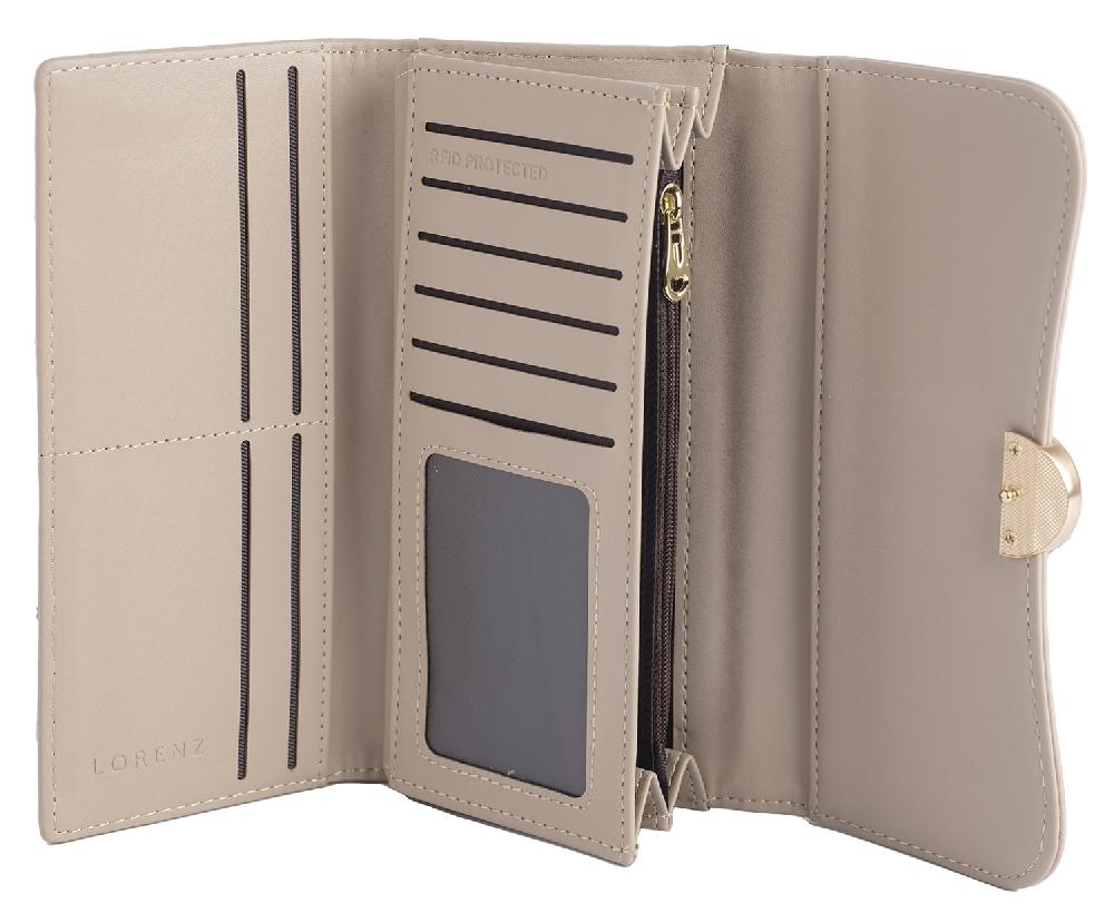 Lambland Soft Faux Leather LargeTri-Fold Wallet