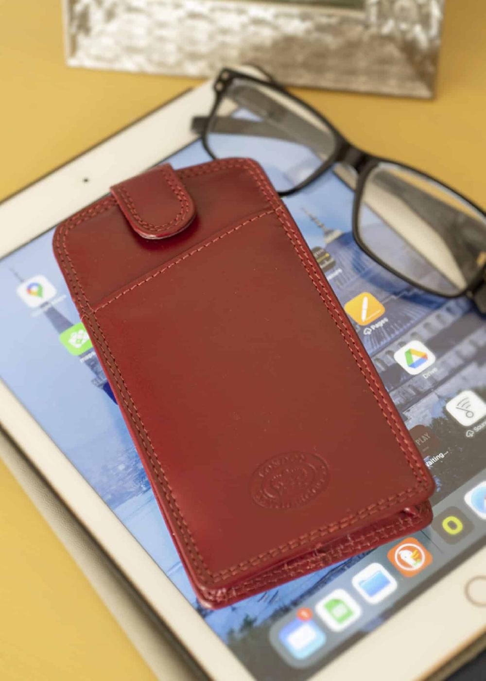 lambland Soft Leather Popper Fastened Glasses Case