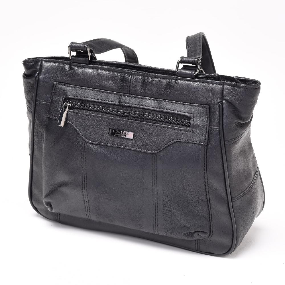 Lambland Soft Nappa Leather Dual Handle Zipped Bag