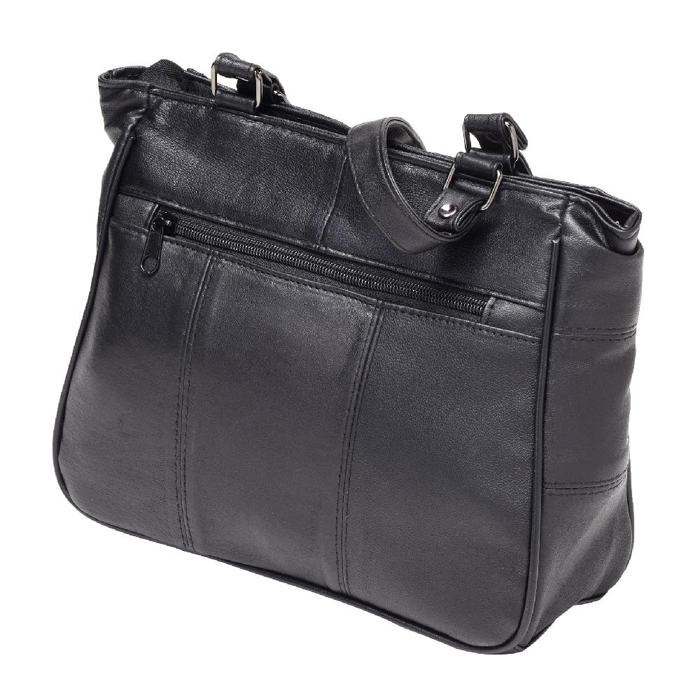 Lambland Soft Nappa Leather Dual Handle Zipped Bag