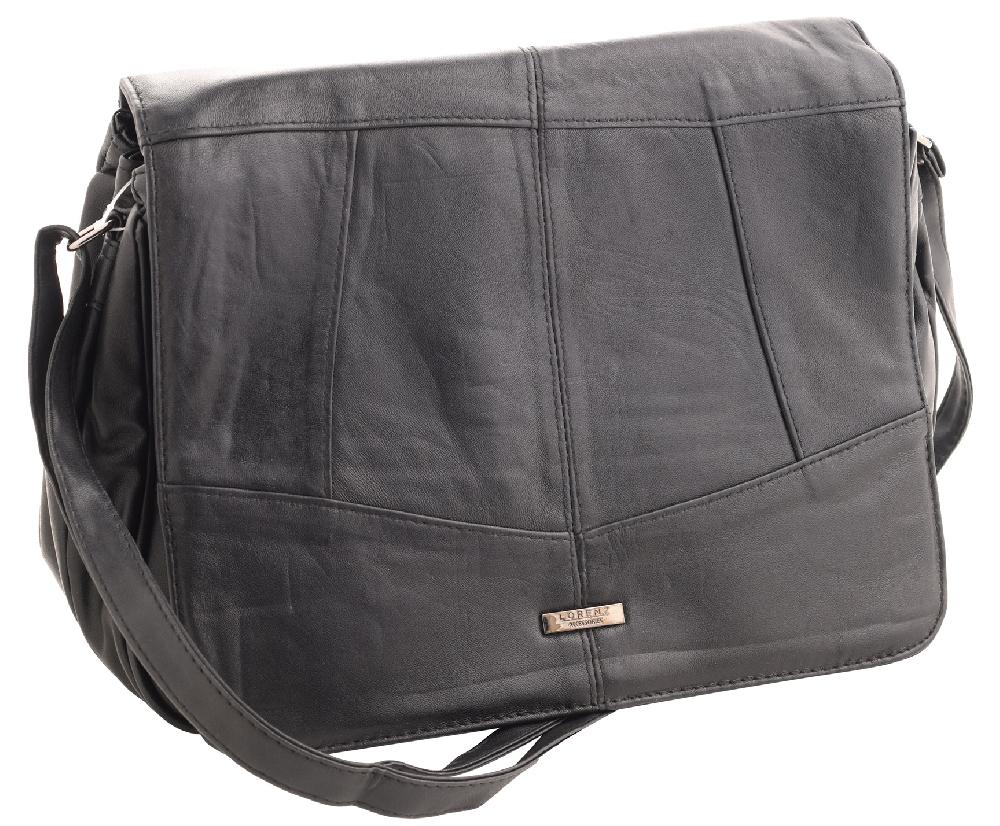 Lambland Soft Nappa Leather Large Flap Over Bag