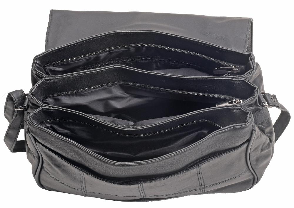 Lambland Soft Nappa Leather Large Flap Over Bag