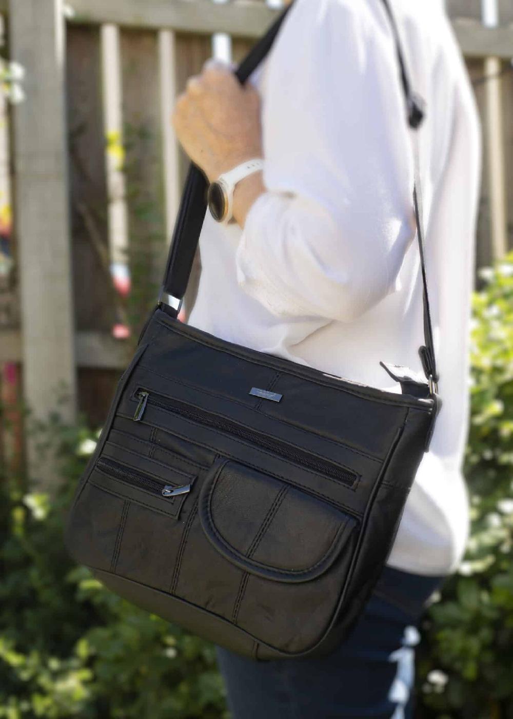 lambland Soft Nappa Leather Organiser Bag