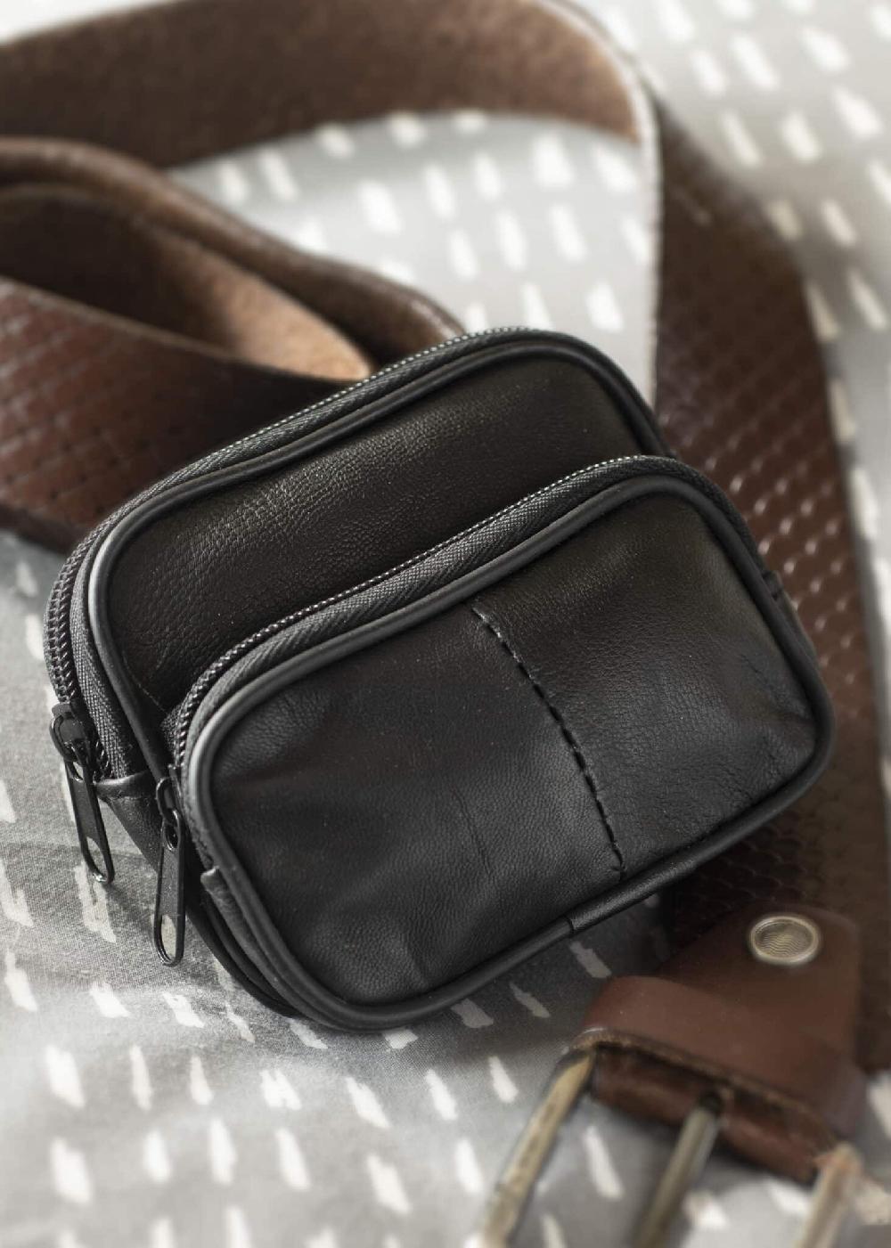 lambland Soft Nappa Leather Pouch with Belt Loop