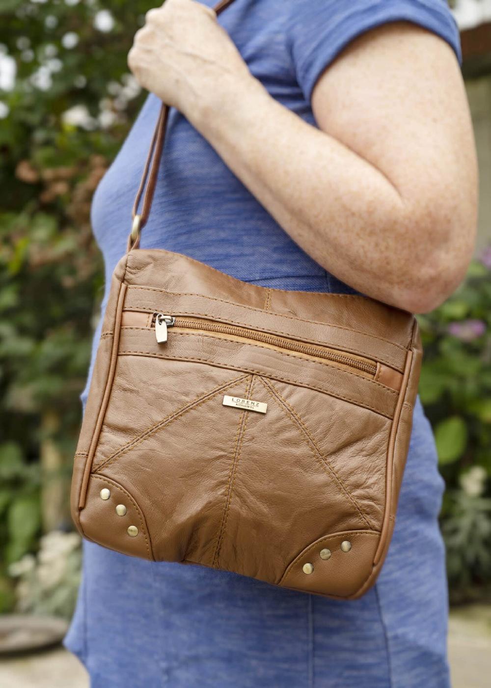 lambland Soft Nappa Leather Slim Zipped Bag