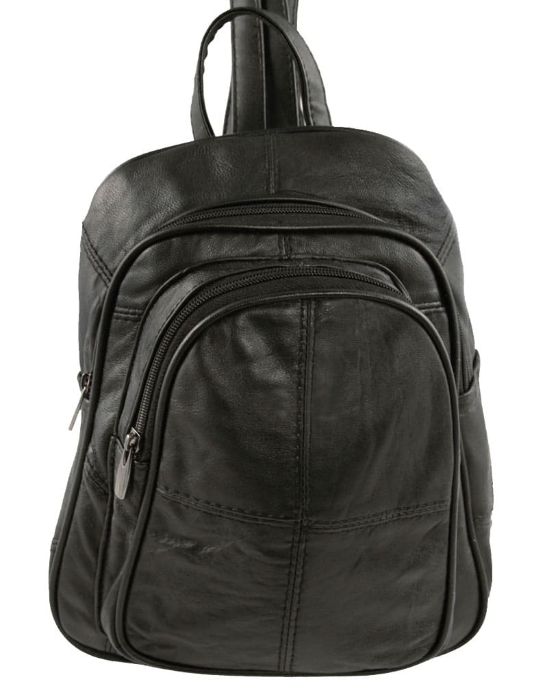 Lambland Soft Nappa Leather Wide Opening Backpack