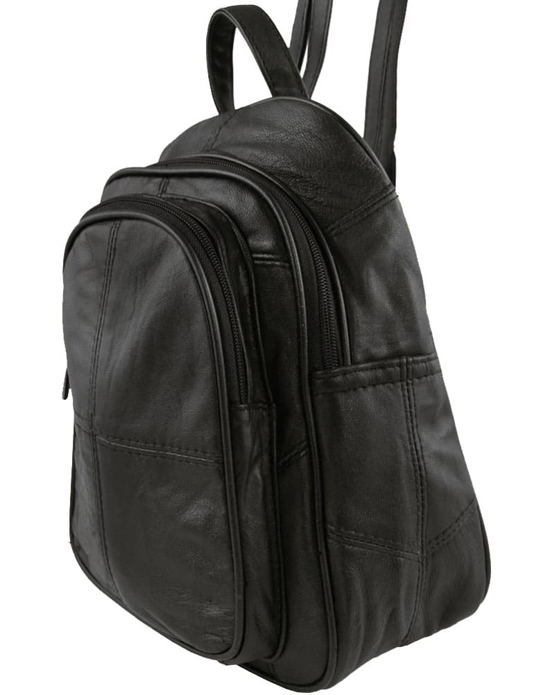 Lambland Soft Nappa Leather Wide Opening Backpack