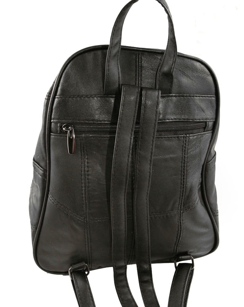 Lambland Soft Nappa Leather Wide Opening Backpack