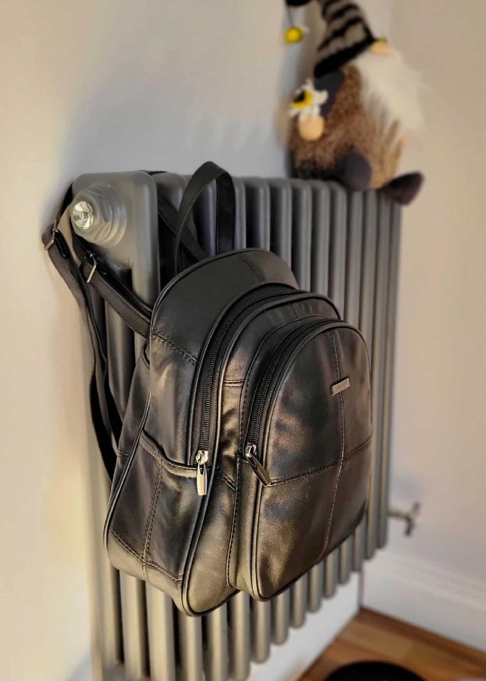 lambland Soft Nappa Leather Wide Opening Backpack