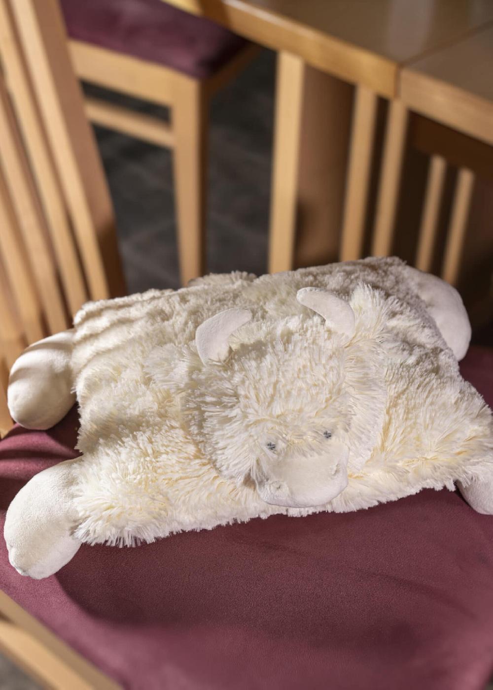 lambland Super Soft Cream Highland Cow Toy Cushion