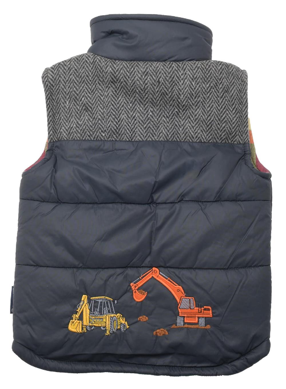 Lambland Two Tone Embroidered Digger Gilet