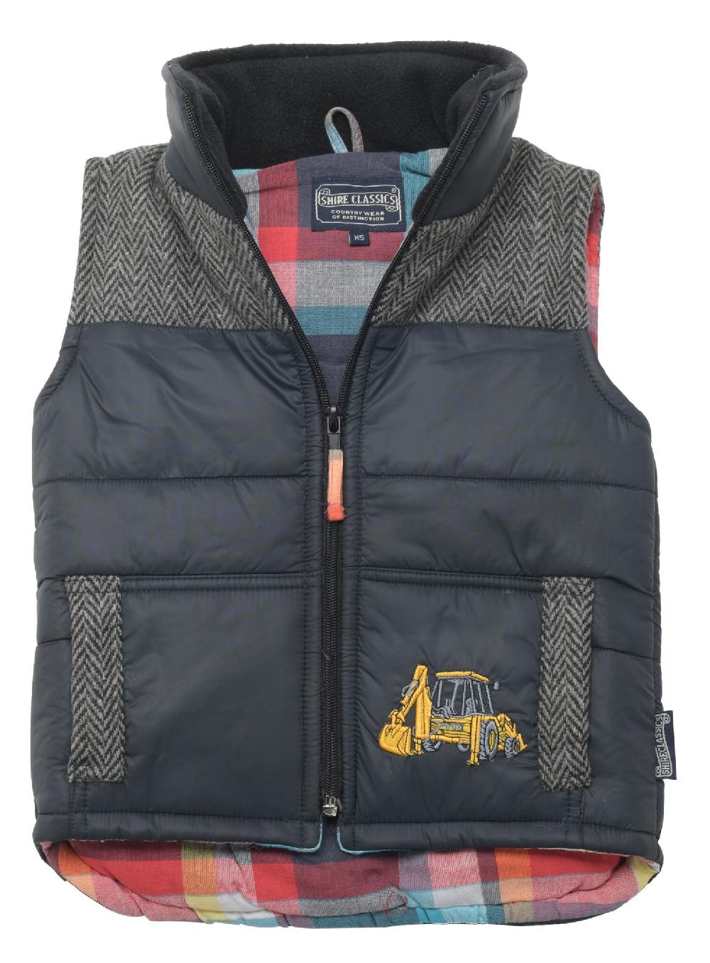Lambland Two Tone Embroidered Digger Gilet