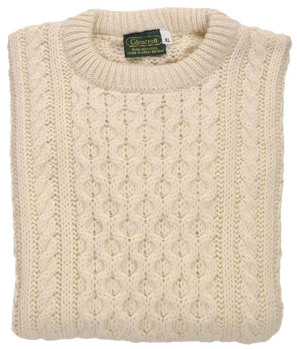 Lambland Unisex 100% Wool Aran Jumper