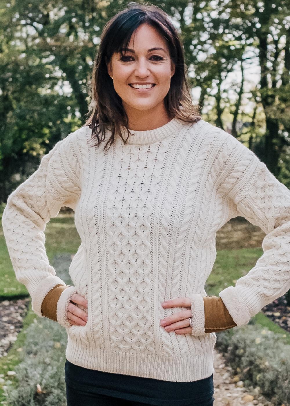 lambland Unisex 100% Wool Aran Jumper