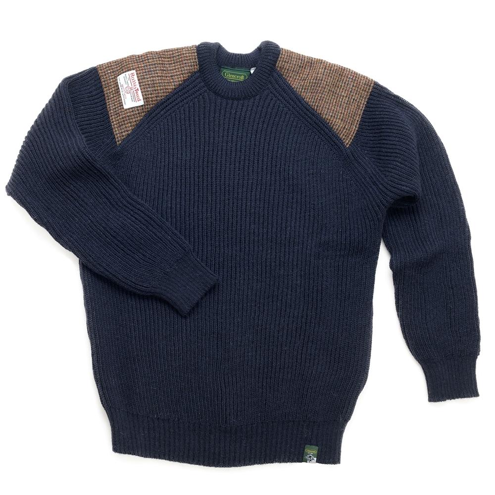 Lambland Unisex Tweed Patch Chunky Wool Sweater