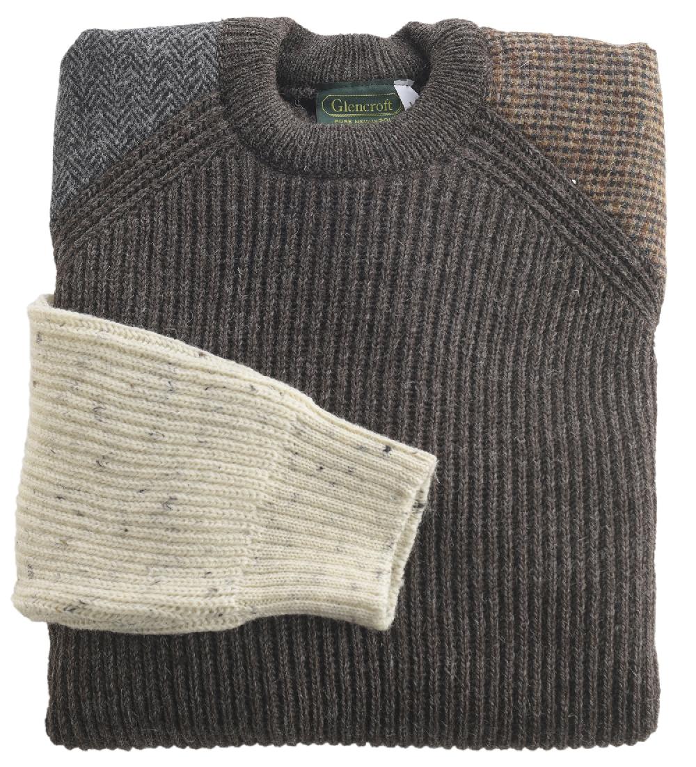 Lambland Unisex Yorkshire Tweed Patch Sweater