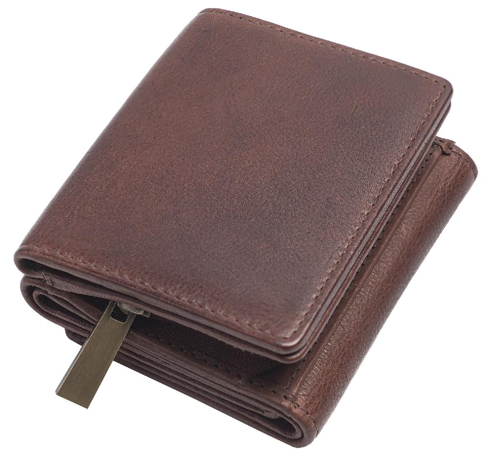 Lambland Vintage Leather Tri-Fold Wallet