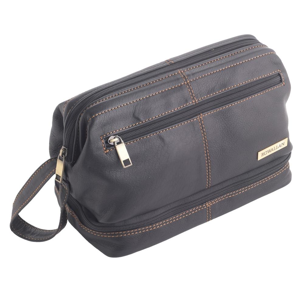 lambland Wide Opening Luxury Leather Toiletry Bag
