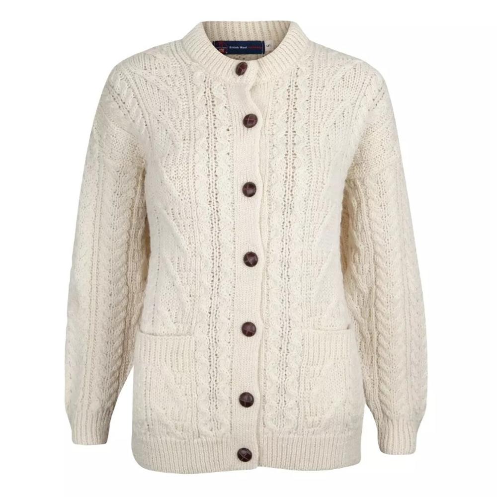 lambland Women’s 100% British Wool Lumber Cardigan