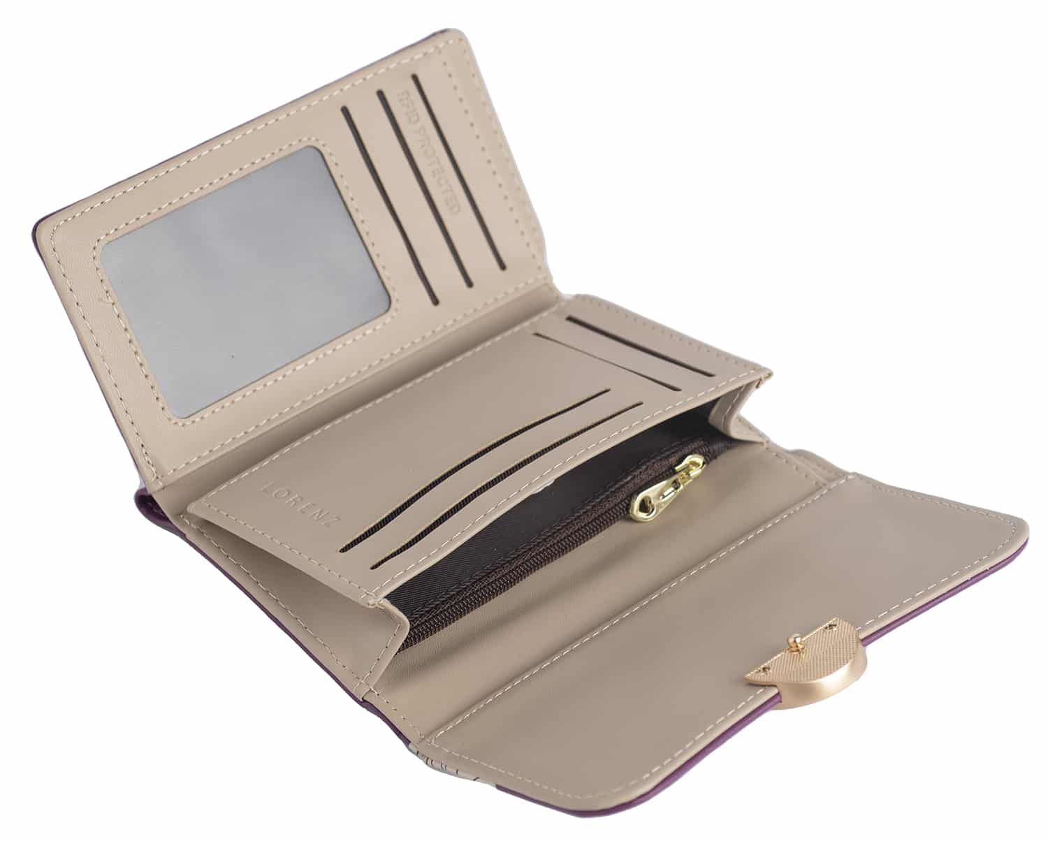 Lambland Women’s Soft Faux Leather Tri-Fold Wallet